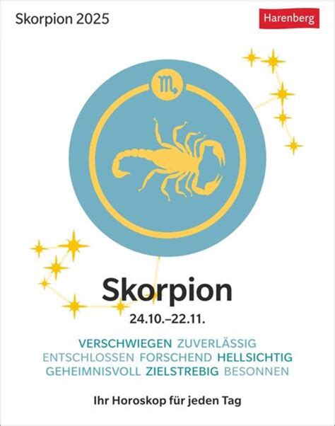 horoskop skorpion jeden tag|Tageshoroskop heute Skorpion 